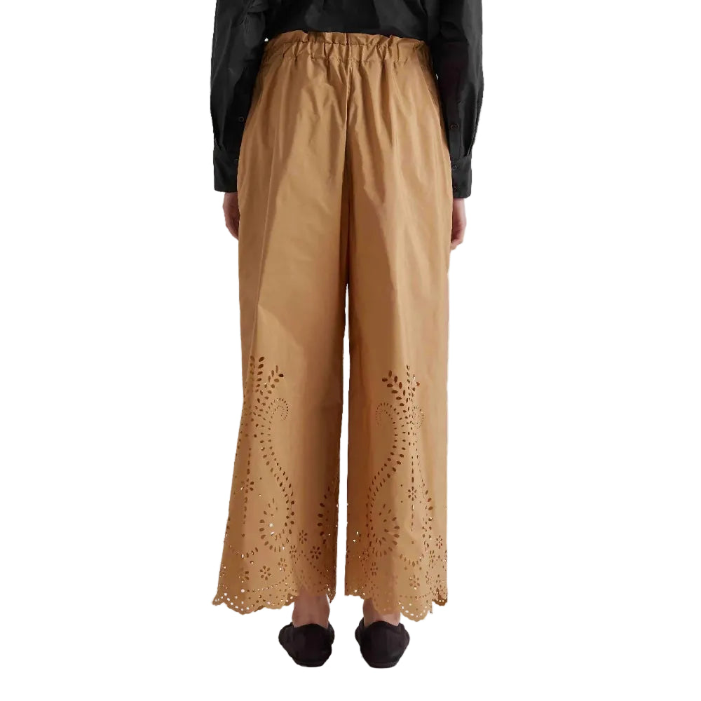 Pantalone Largo Con Motivo Laserato