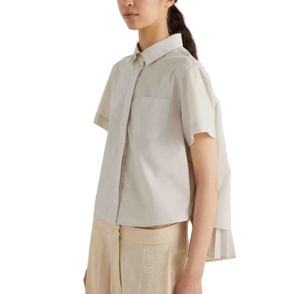 Camicia Con Balza Plissettata