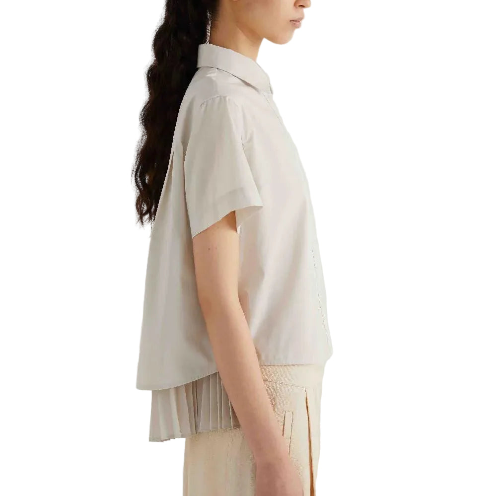 Camicia Con Balza Plissettata