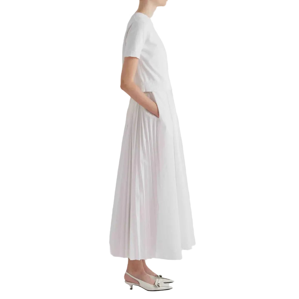 Abito Lungo con Gonna Plissettata