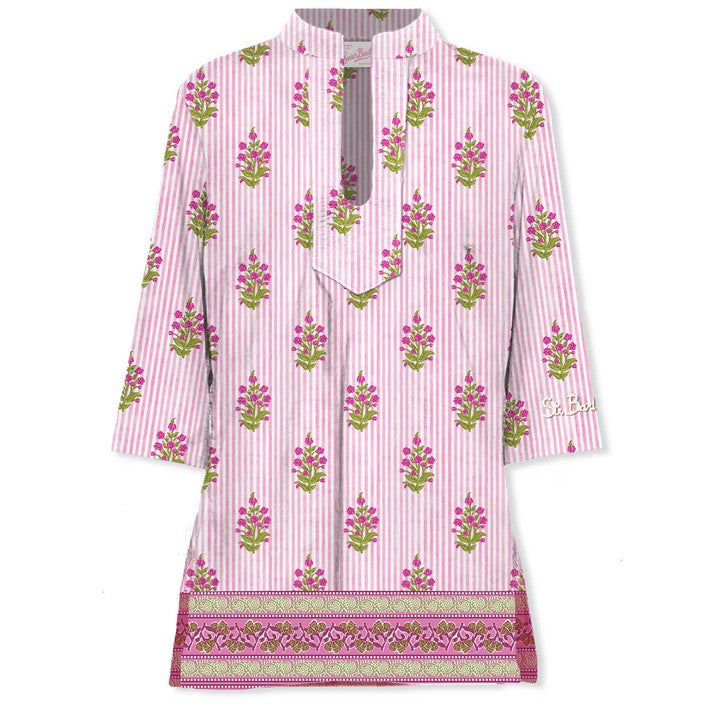MC2 Saint Barth Camicia Floral Stripes