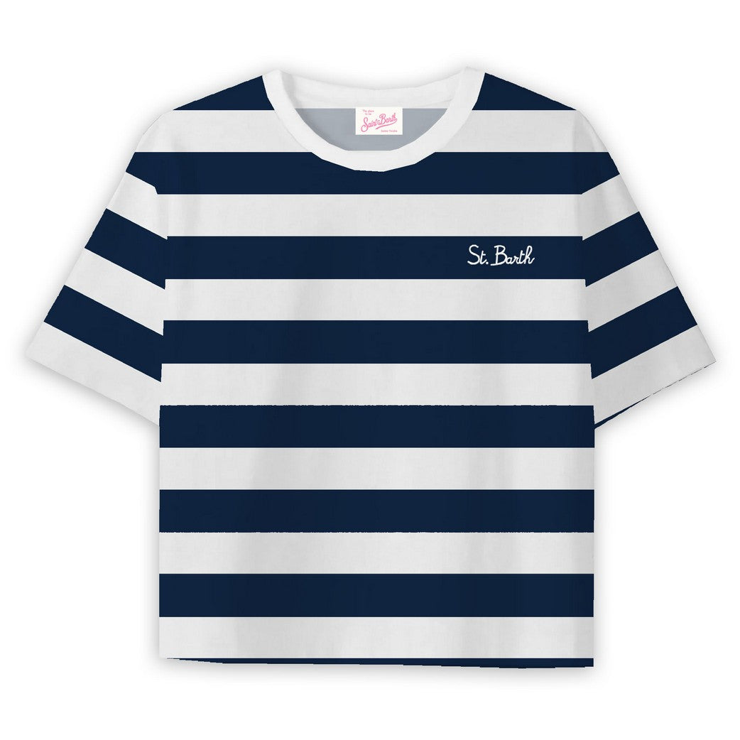 MC2 Saint Barth T-Shirt Crop a Righe