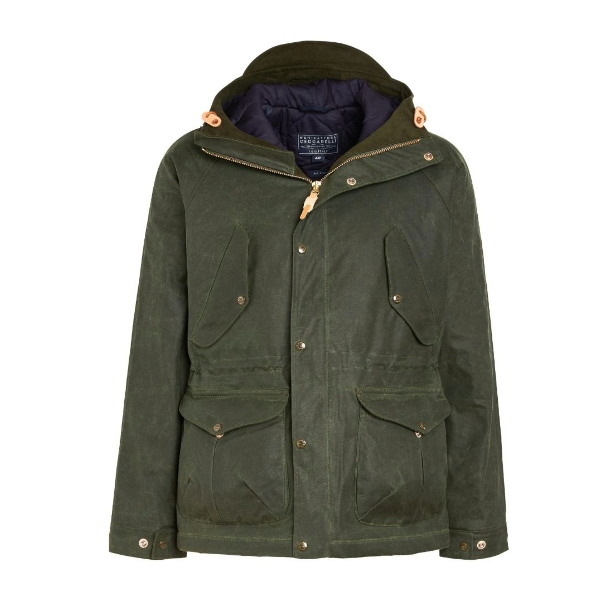 MANIFATTURA CECCARELLI_ NEW FISHERMAN PARKA_ DARK GREEN_ 7091-WX_