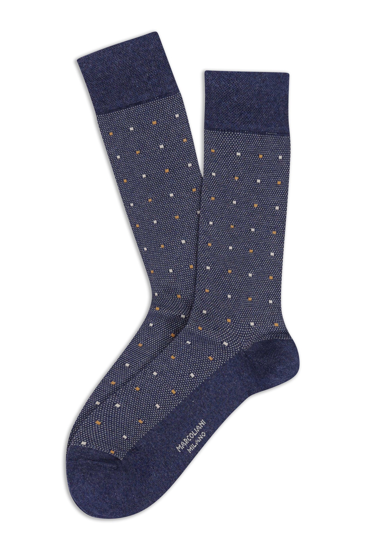 Marcoliani Calze Lunghe Con Motivo a Quadratini