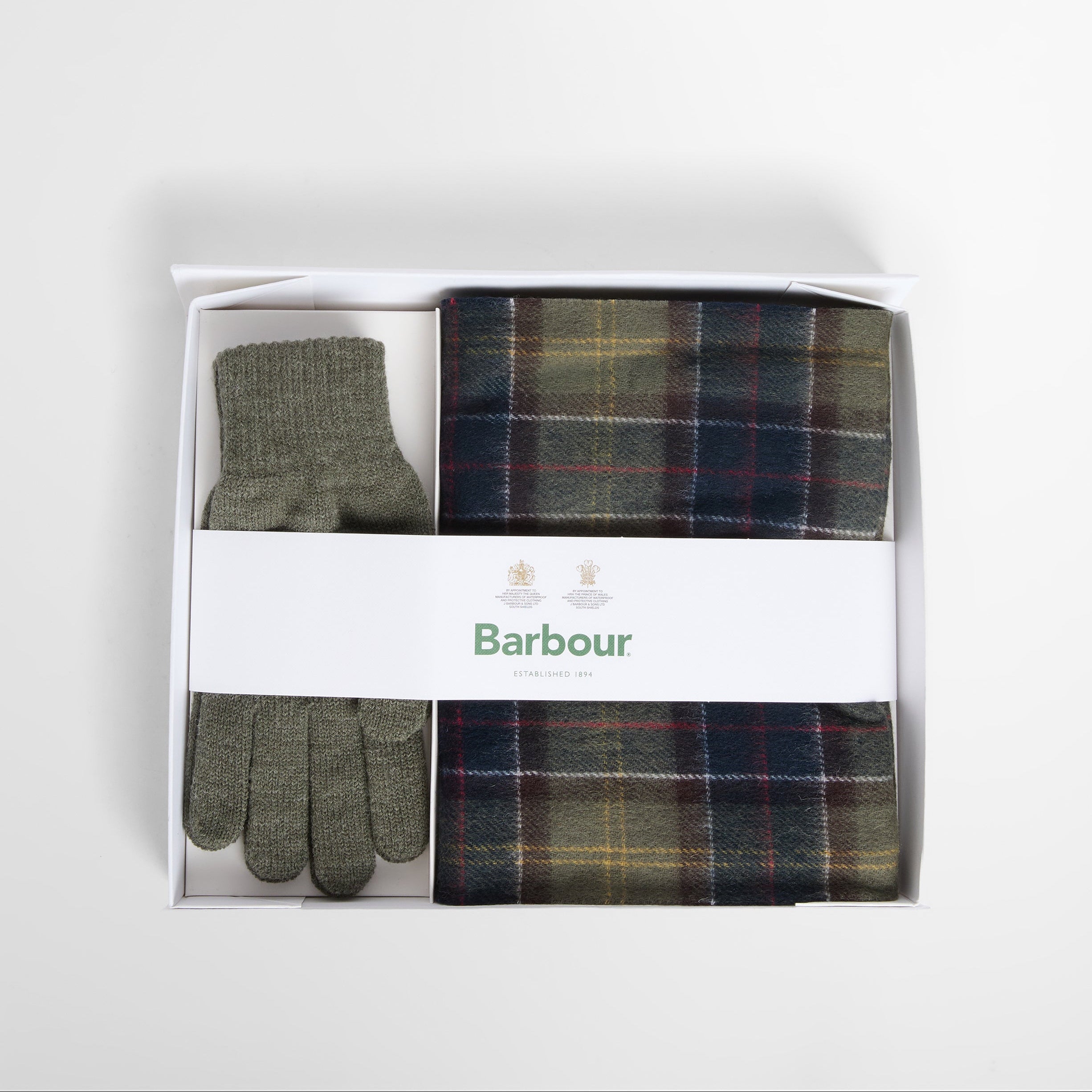 Set regalo sciarpa e guanti Tartan