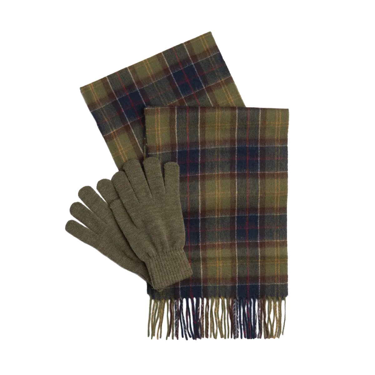 Barbour Set Regalo Sciarpa e Guanti