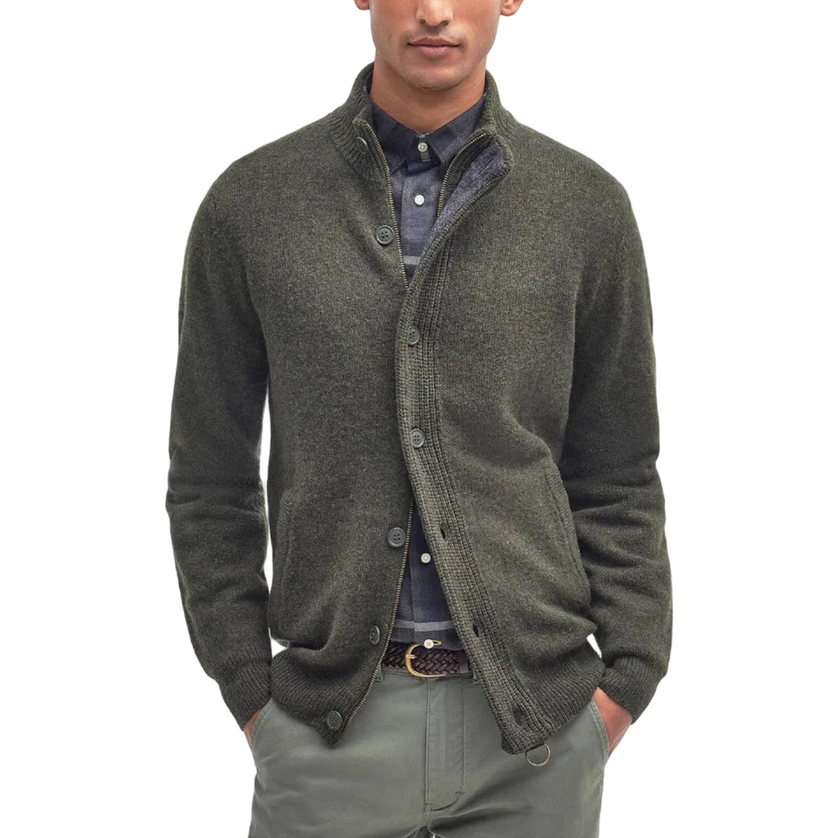 Maglione con zip Patch