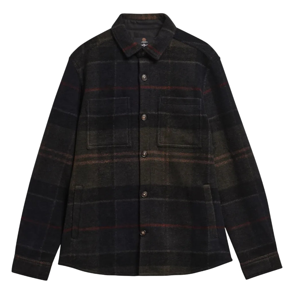 Overshirt Woodlane spazzolata con motivo a quadri