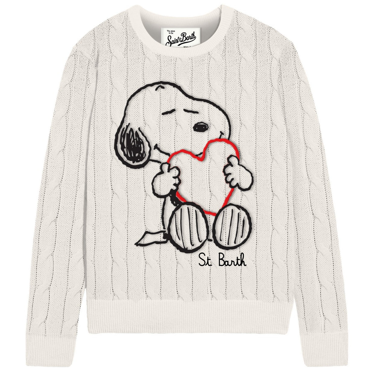 Maglione New Queen a Trecce con Stampa Peanuts