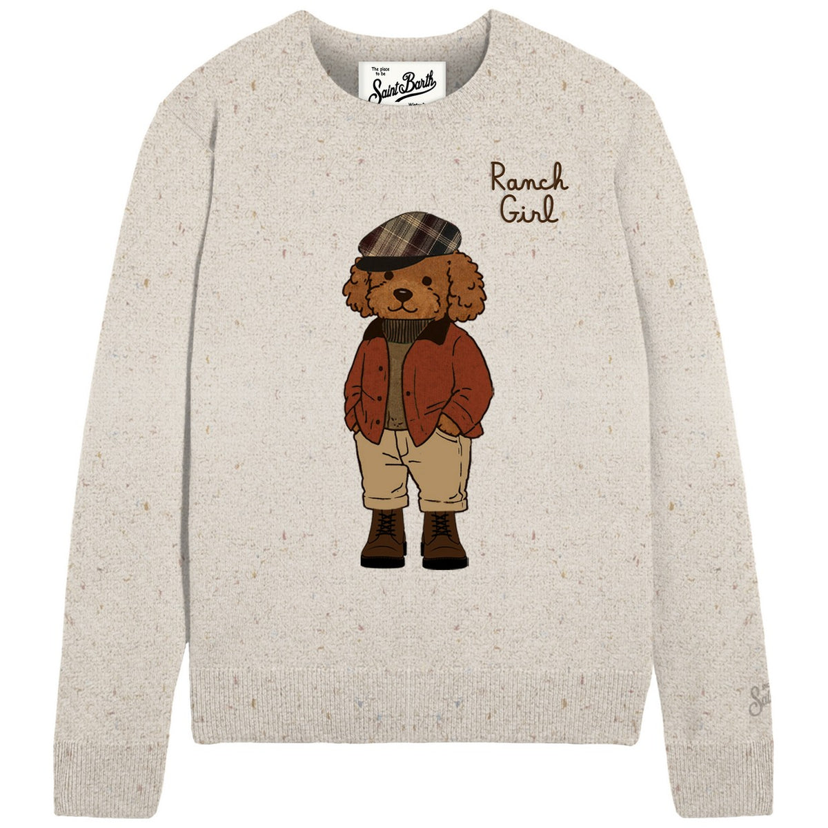 Maglione New Queen Donegal con Stampa cane