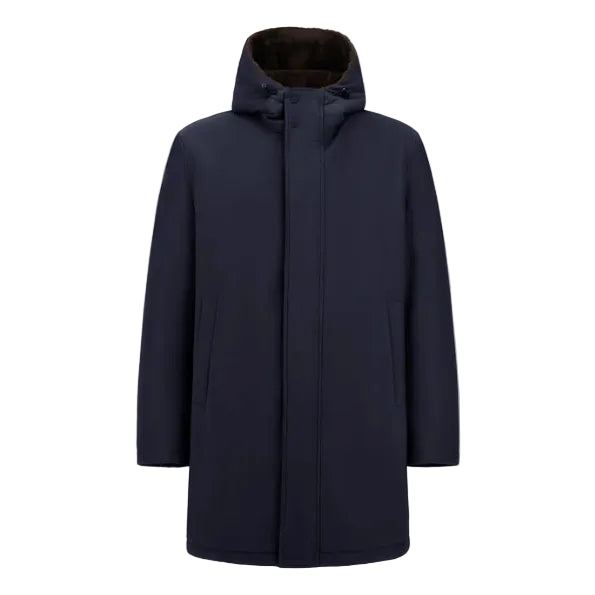 PARKA IN TWILL OPACO E LIGHT FAUX FUR