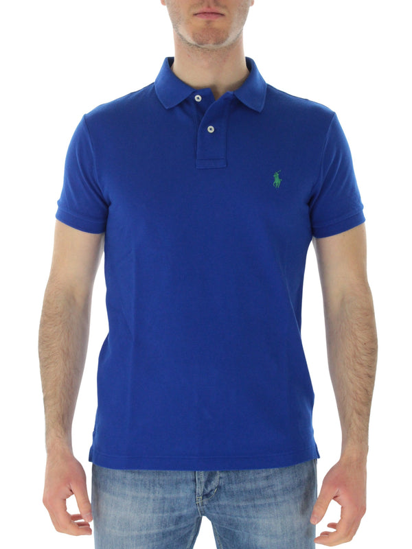 Polo slim fit 710536856 Azzurro