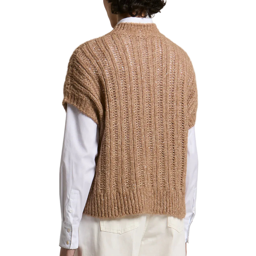 Maglia donna tricot Soffice filato mouliné di alpaca, lana e cotone
