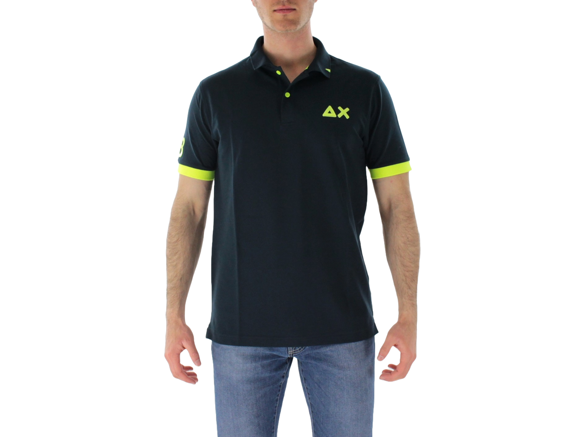 Sun68 polo logo fluo