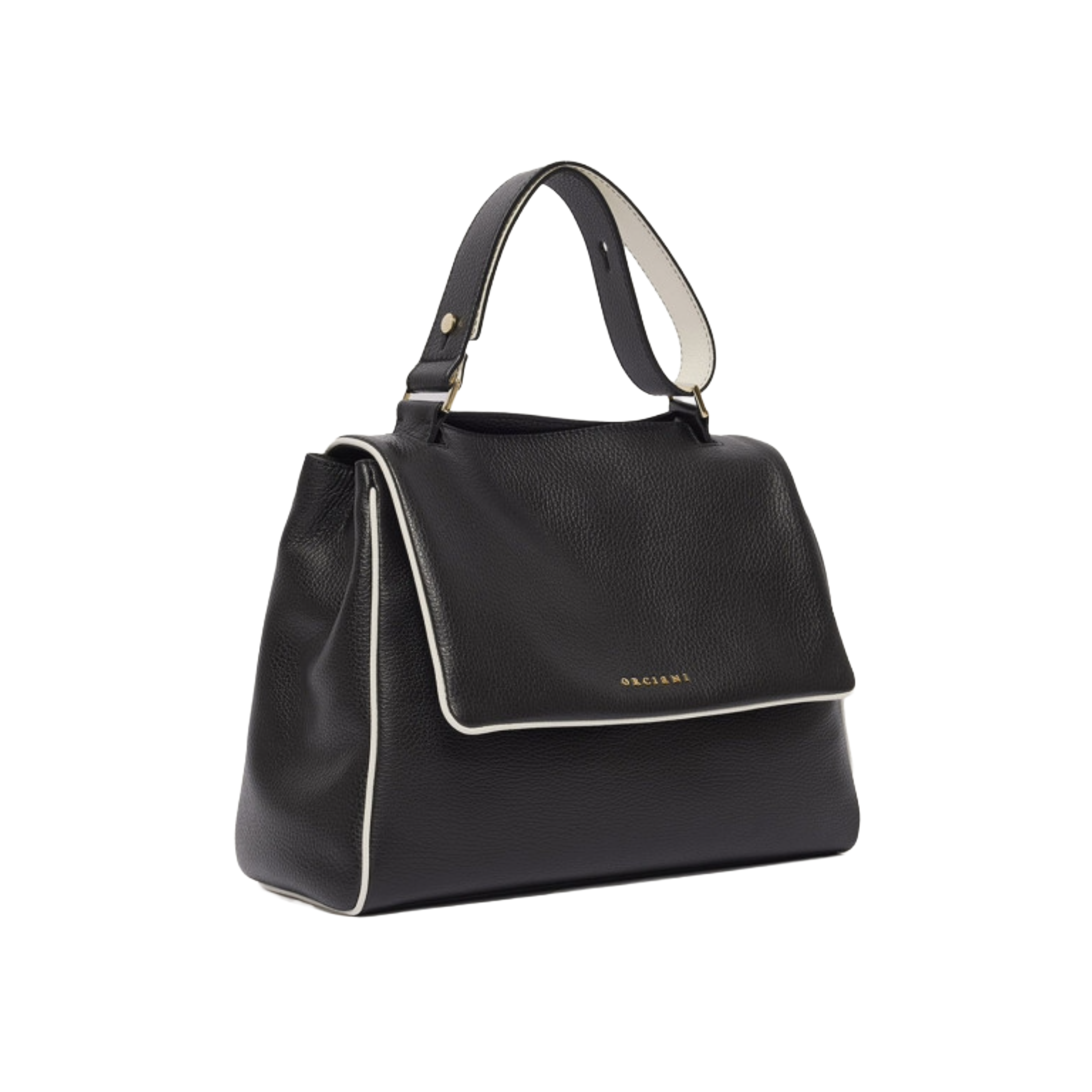 Borsa Sveva Black & White Small a mano in pelle