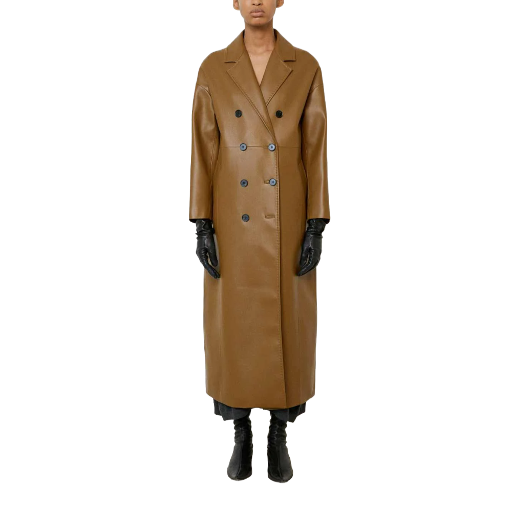 Meimeij Cappotto Lungo in Ecopelle