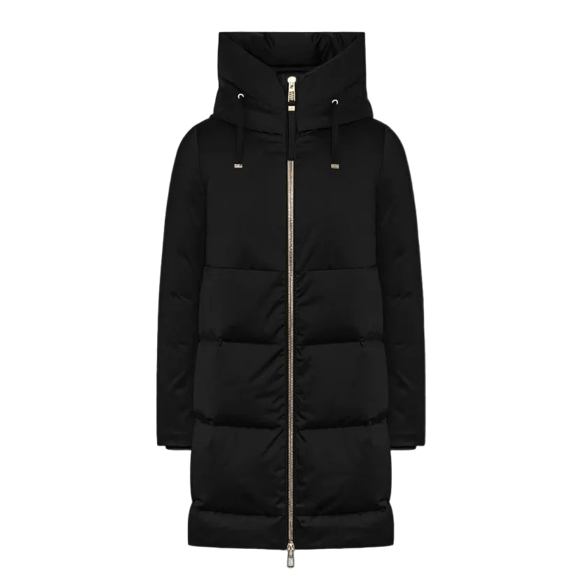 PIUMINO LUNGO BI-MATERIALE CON CAPPUCCIO TALIA M
