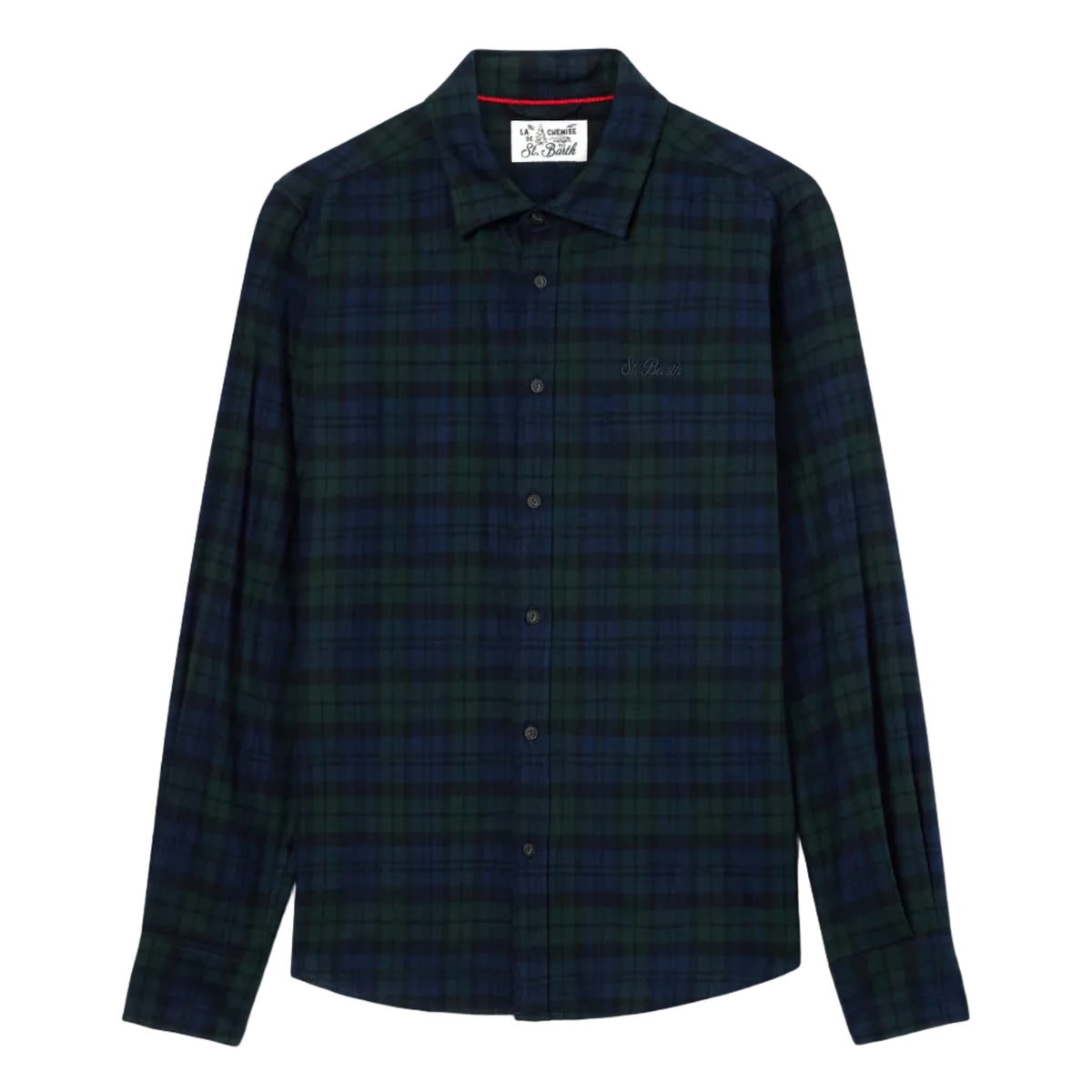 Camicia Seefeld in flanella di misto cotone con ricamo