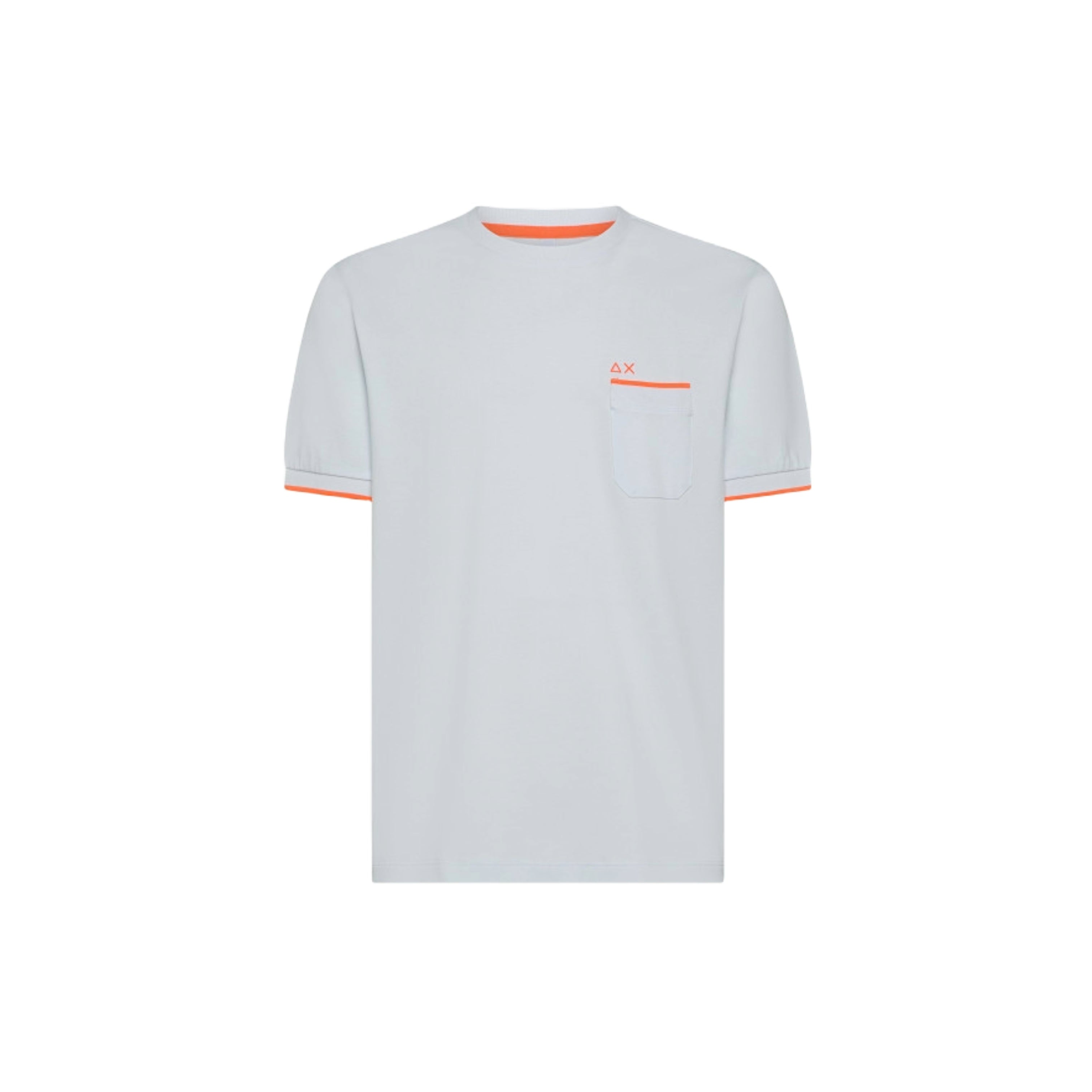 Sun68 T-Shirt In Piquet Con Logo Fluo