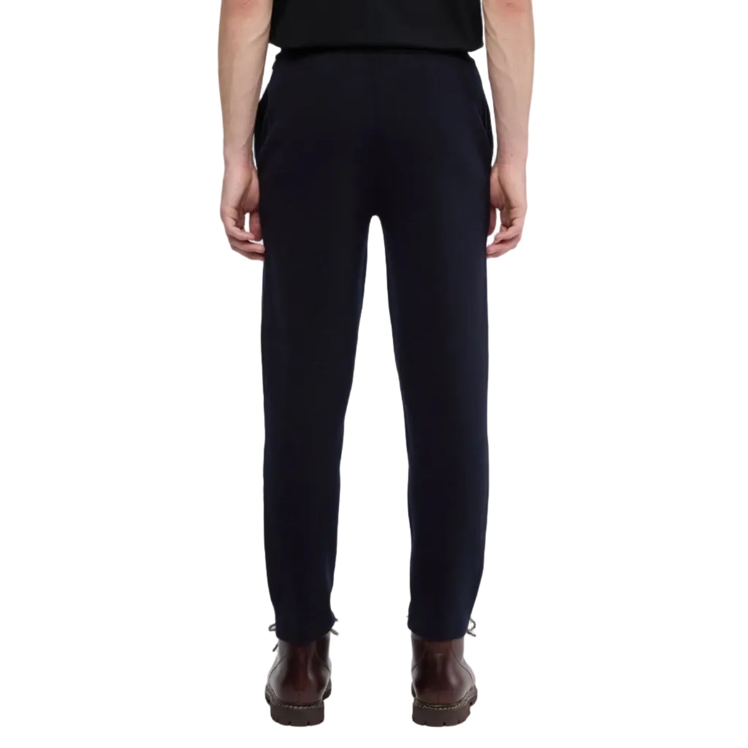 PANTALONE IN FILATO DOPPIA FRONTURA DI LANA E COTONE