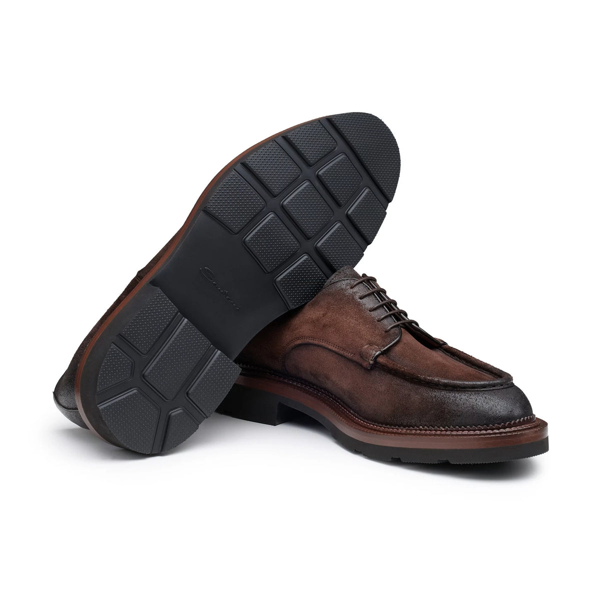 Stringata Derby da uomo in suede