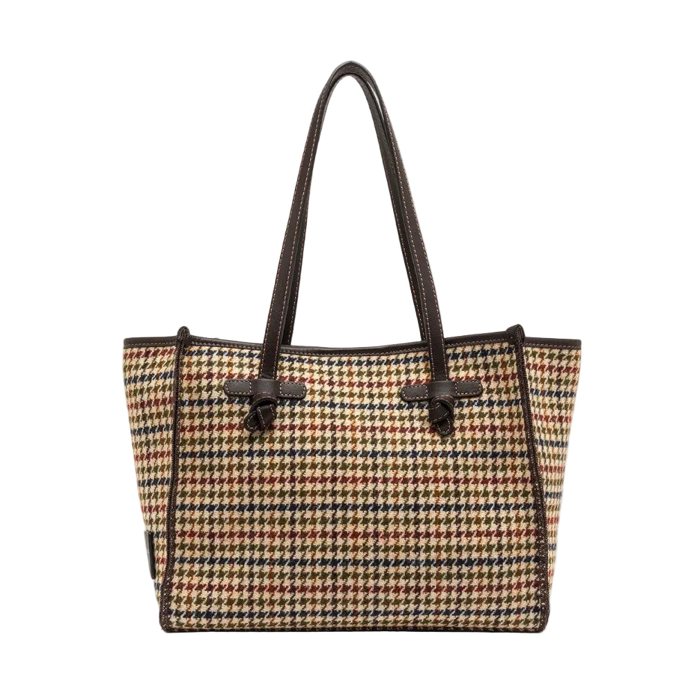 Borsa Marcella Media in Fantasia Pied de Poule
