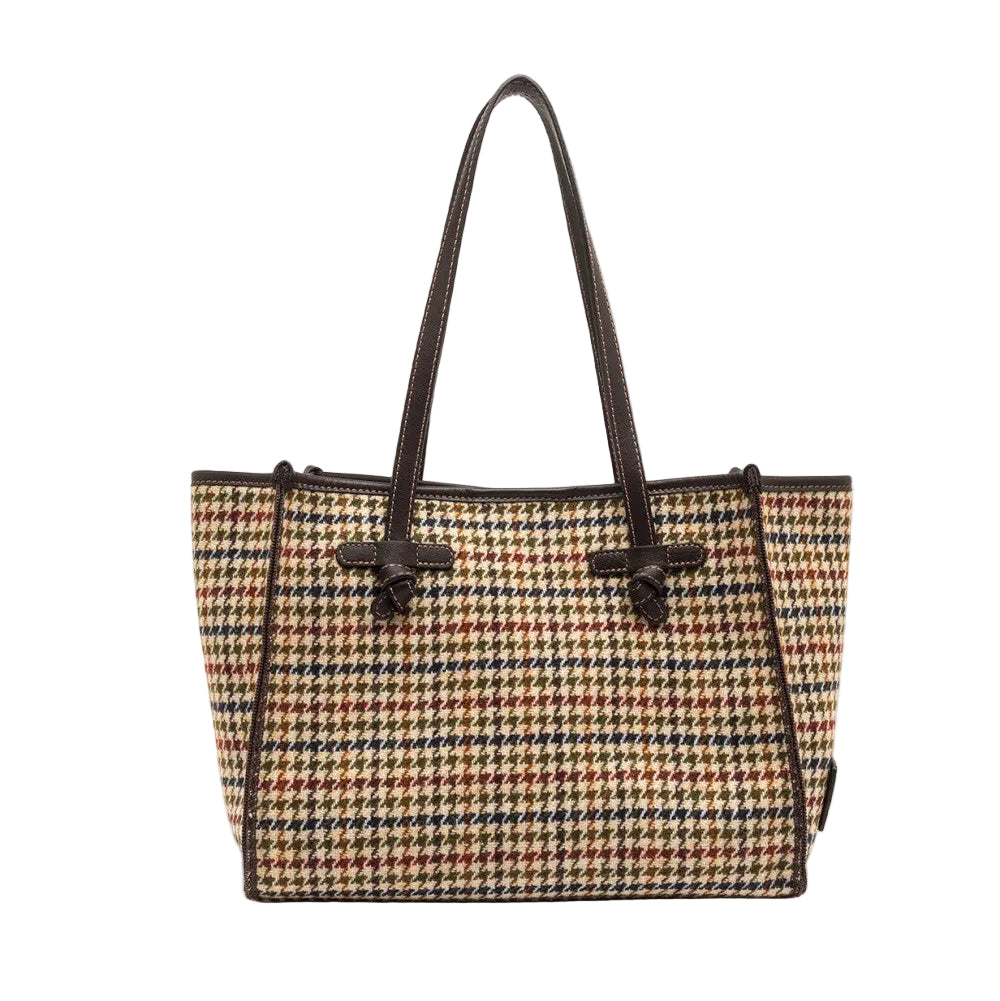 Borsa Marcella Media in Fantasia Pied de Poule