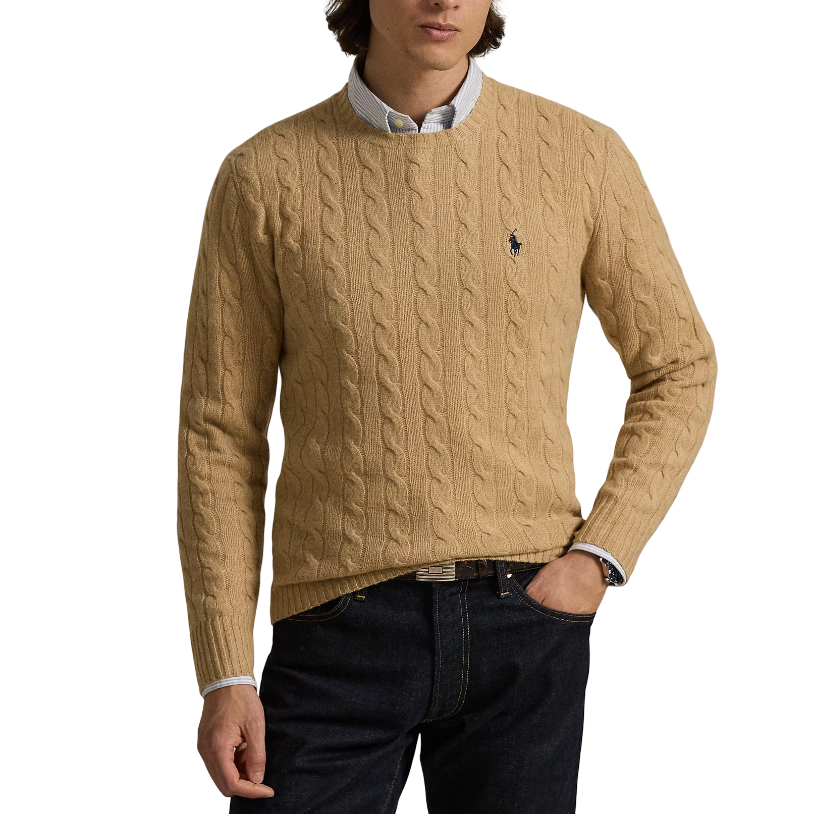 Polo Ralph Lauren Maglia Girocollo a Trecce