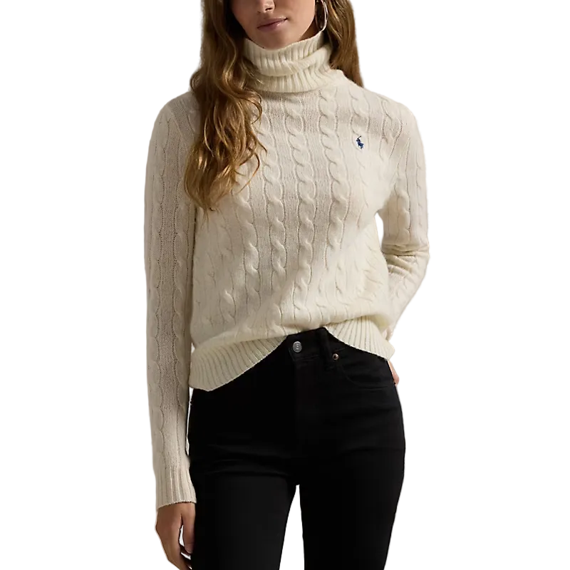 Dolcevita in lana e cashmere a trecce