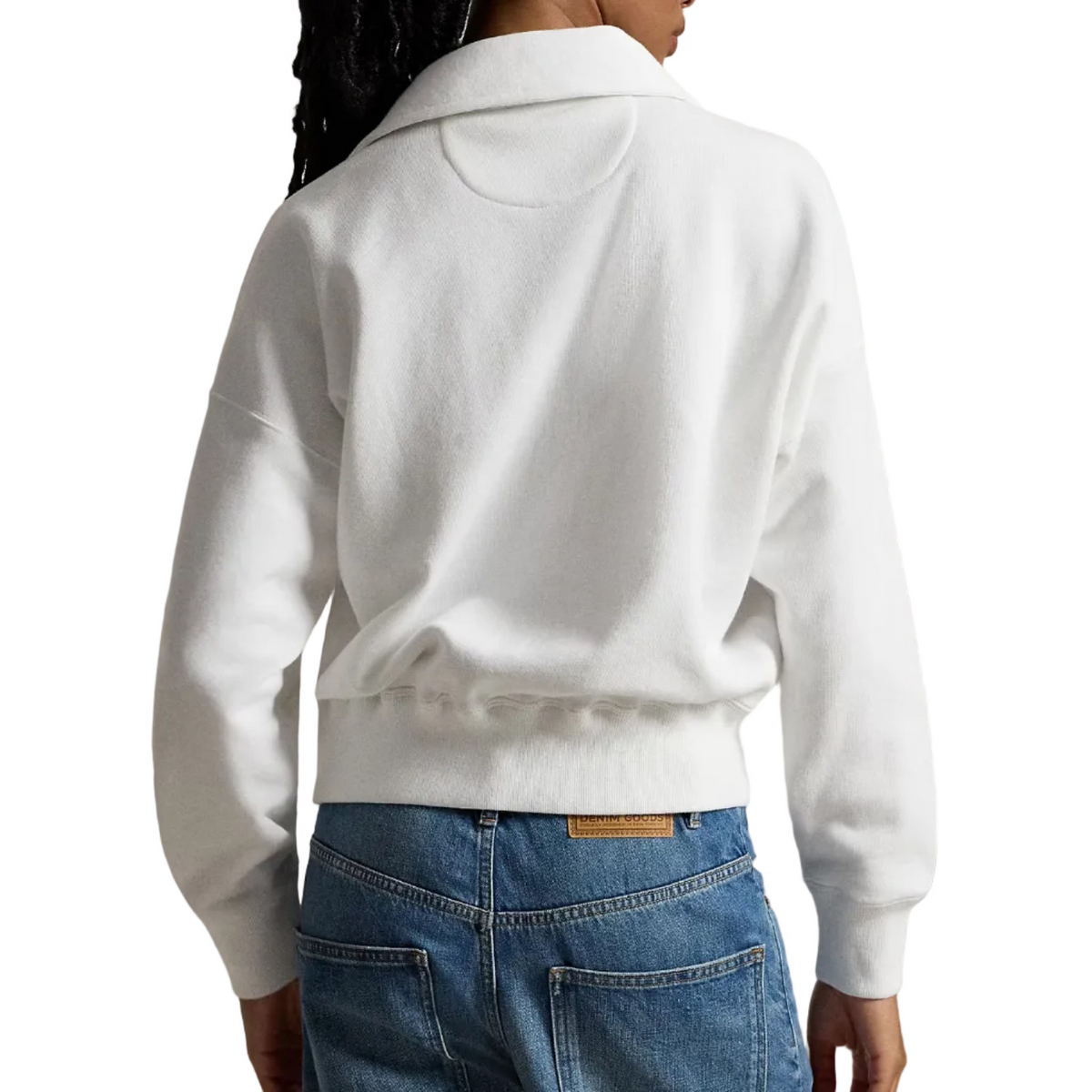 Pullover con un quarto di cerniera