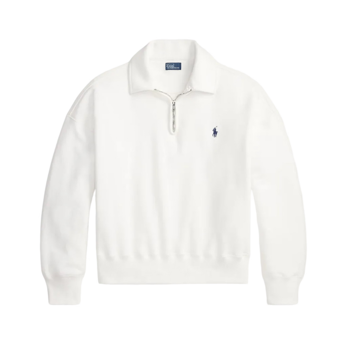 Pullover con un quarto di cerniera