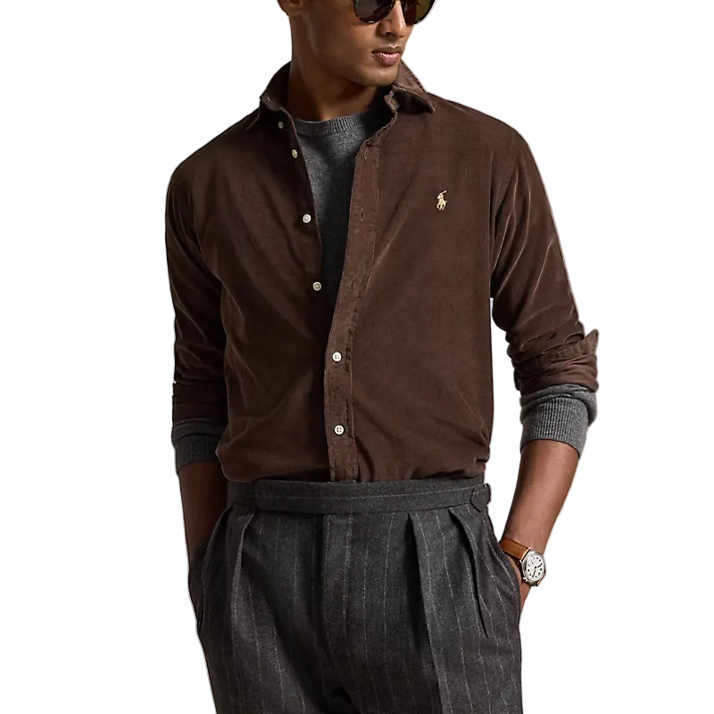 Camicia in velluto a coste Custom-Fit