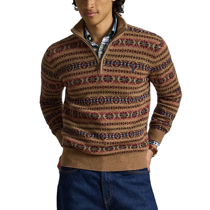 Maglia Fair Isle con collo a lupetto