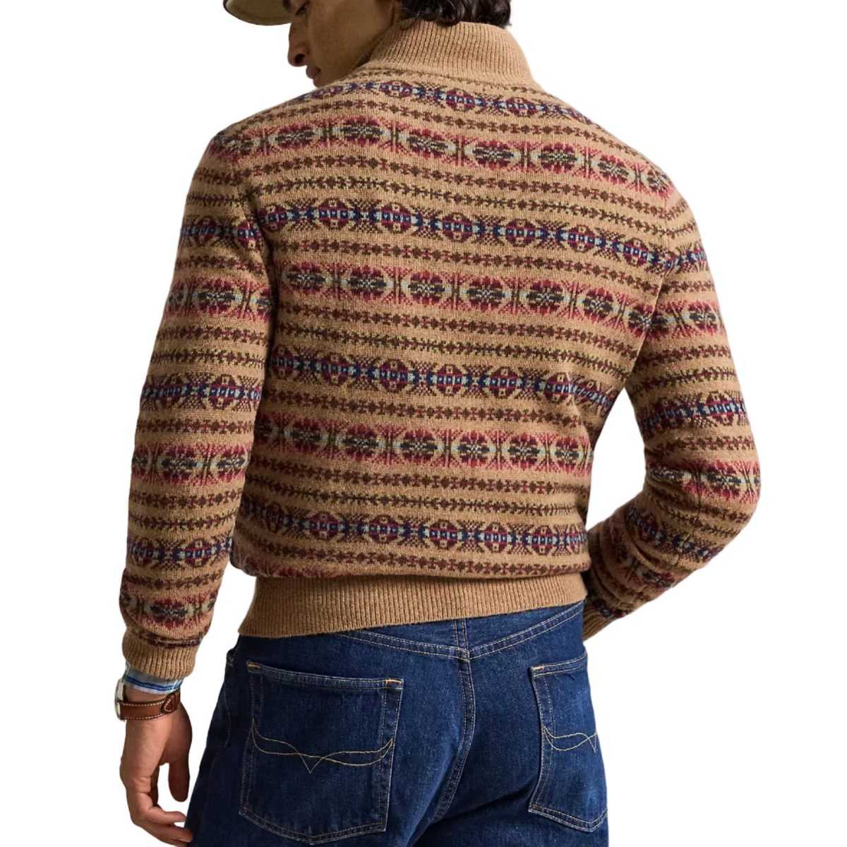 Maglia Fair Isle con collo a lupetto