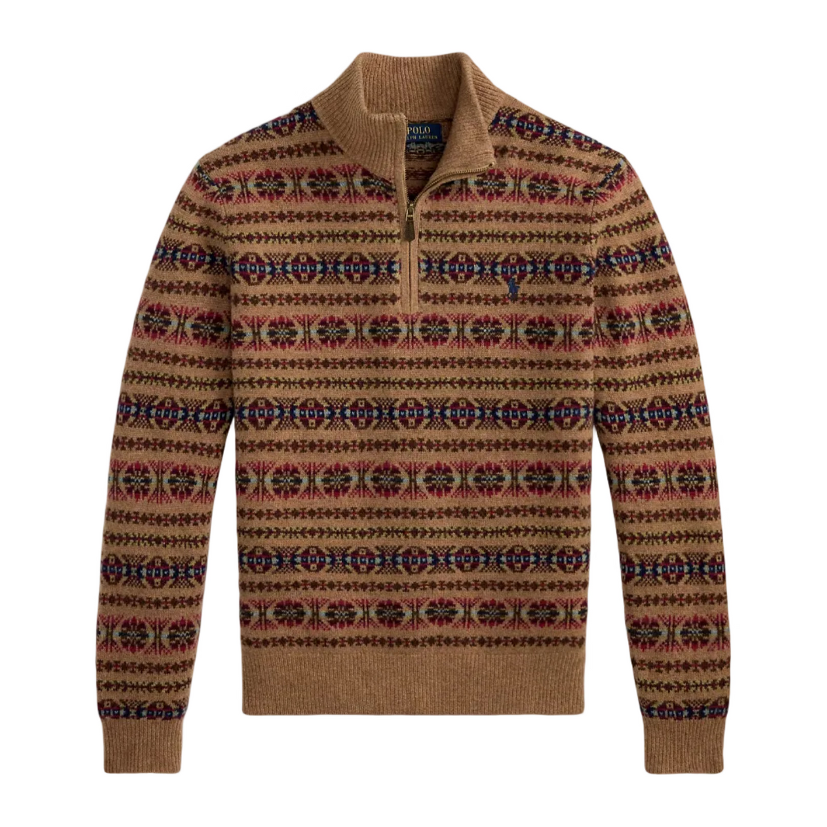 Maglia Fair Isle con collo a lupetto