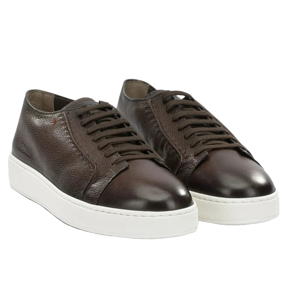 Sneakers Basse in Pelle Martellata