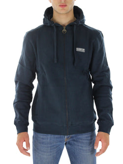 Felpa zip M0L0087 blu
