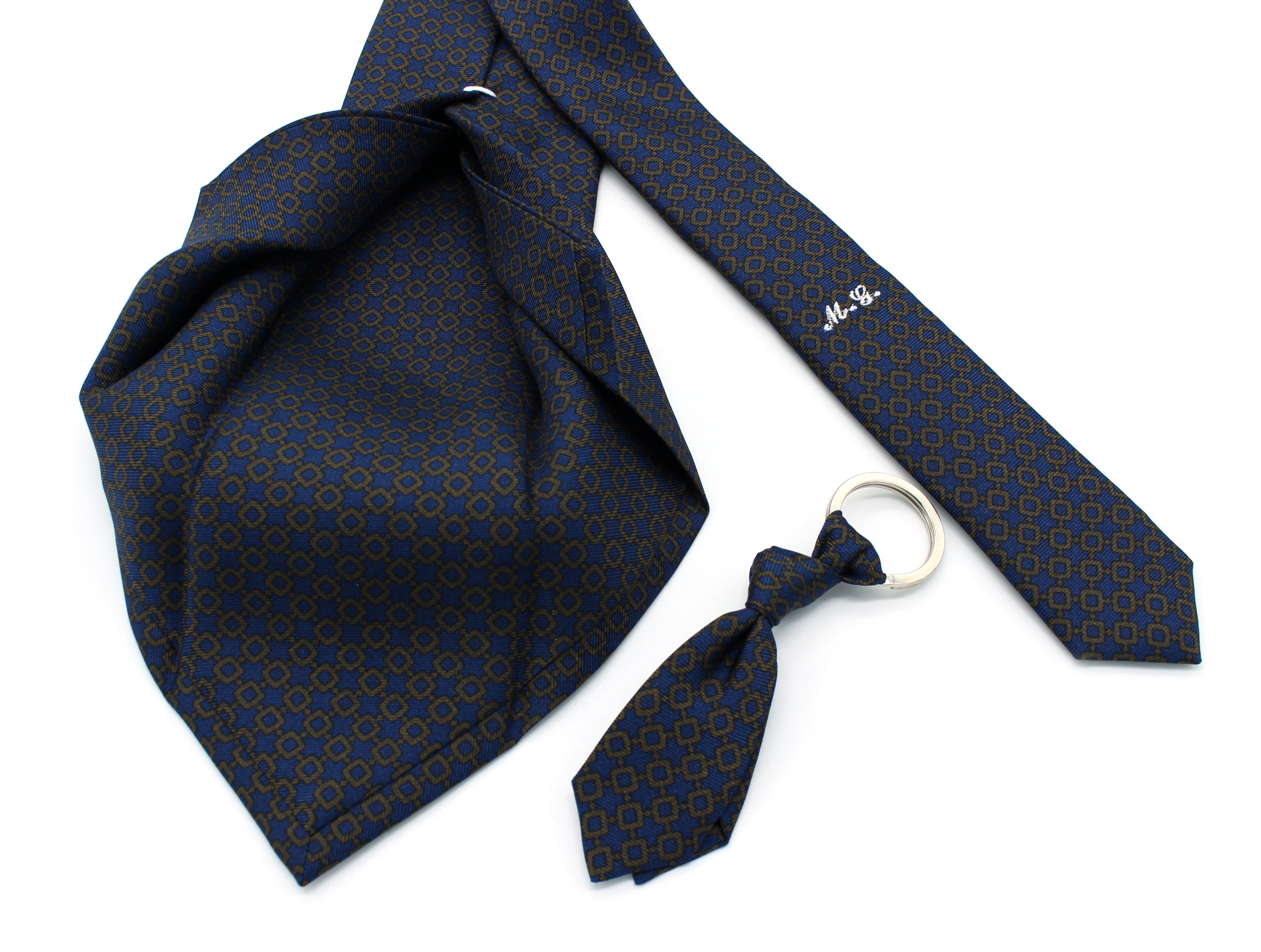 Seven-fold tie made to measure - micro-pattern 9434-4