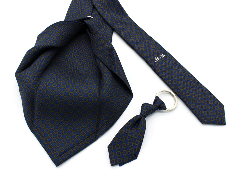 Cravatta sette pieghe su misura - microfantasia 9384-5