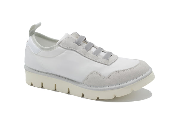 Sneaker Slip-on nylon and suede p05w1601000018 white