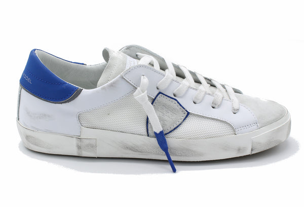 Prlu VR05 Shoes Veau Raseau White-Azzurro