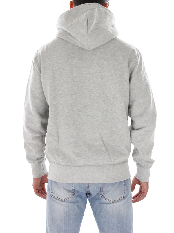 Felpa zip con cappuccio 7108132970 grigio