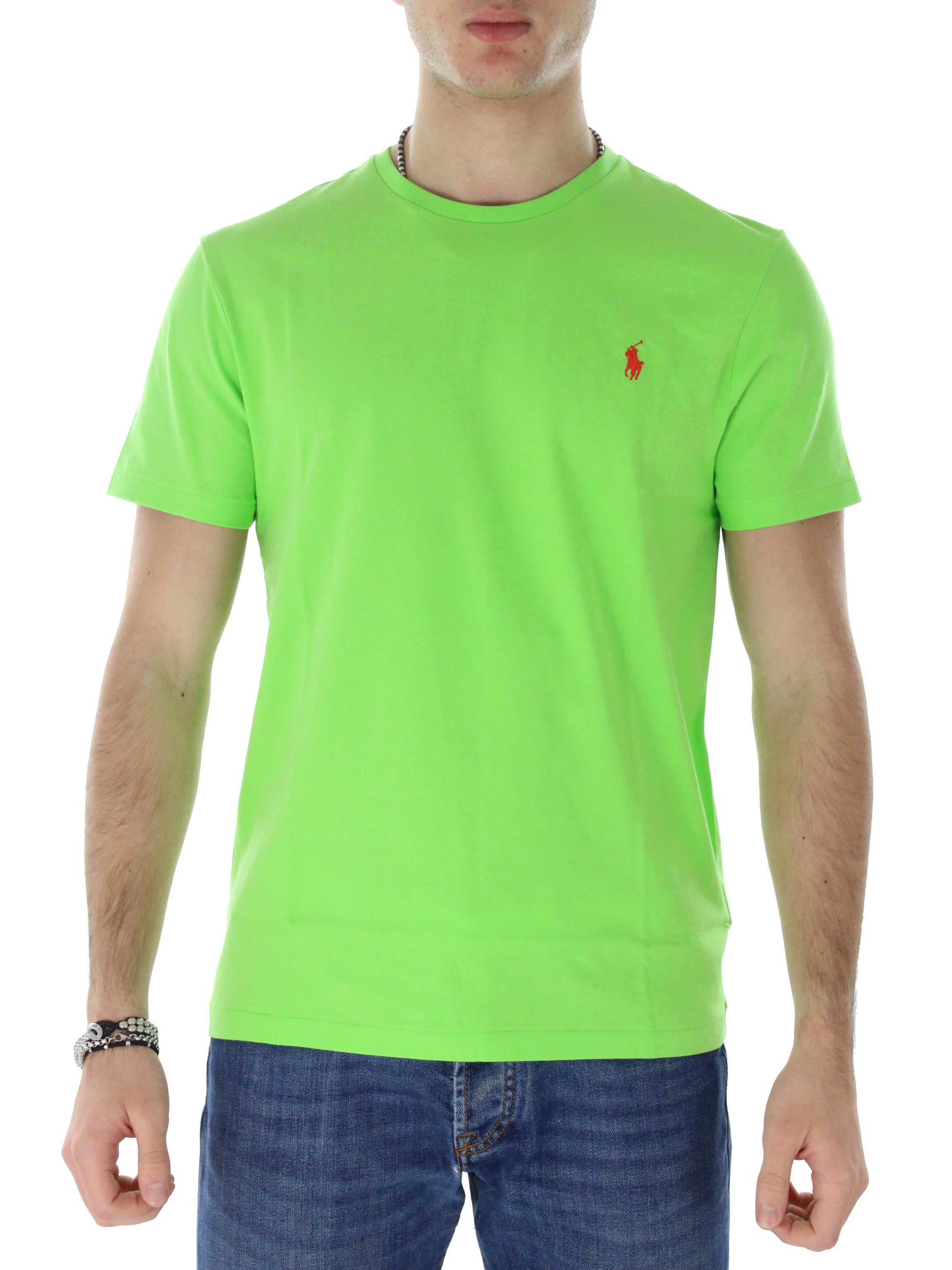 Custom Slim T-shirt 710671438 Acid green