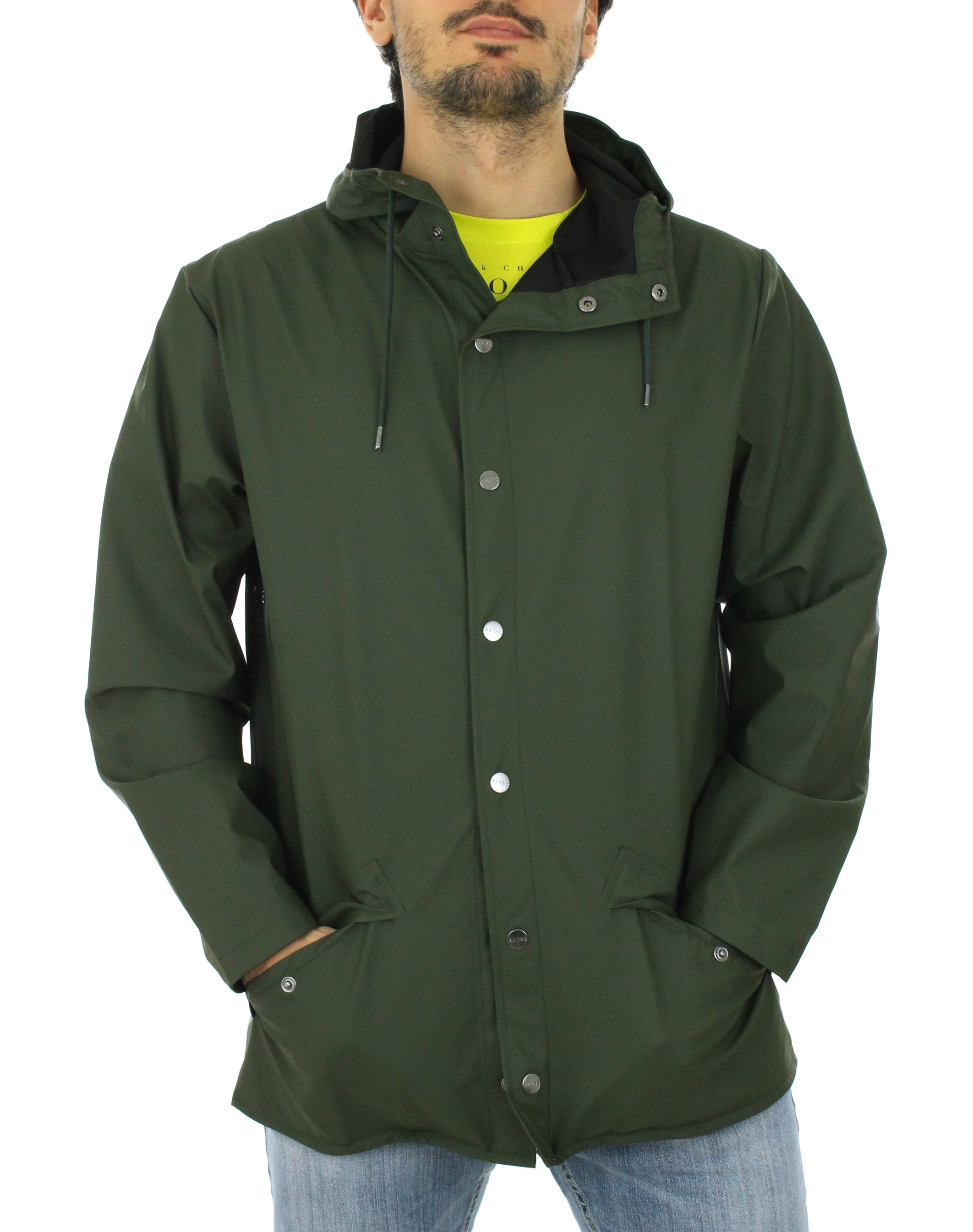 RAINS GIACCA IMPERMEABILE UNISEX 1201 VERDE