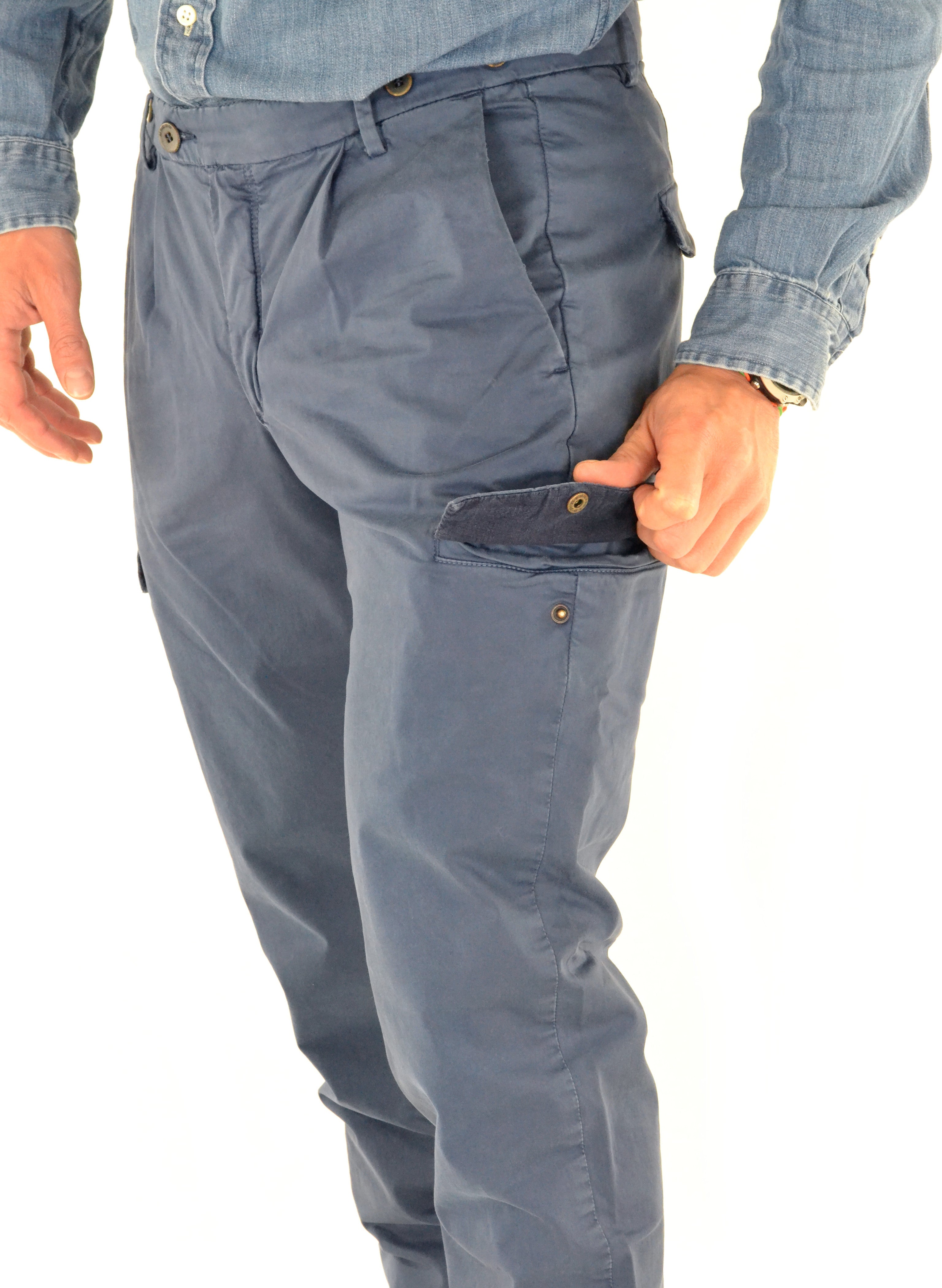 HePNER STRETCH Blue trousers