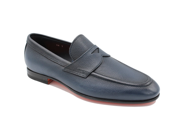 Mocassino in pelle MCNC18104LA3SSD Blu