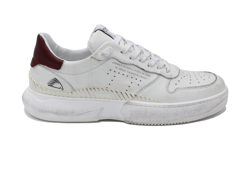 Sneaker S107 Bianco-Bordeaux