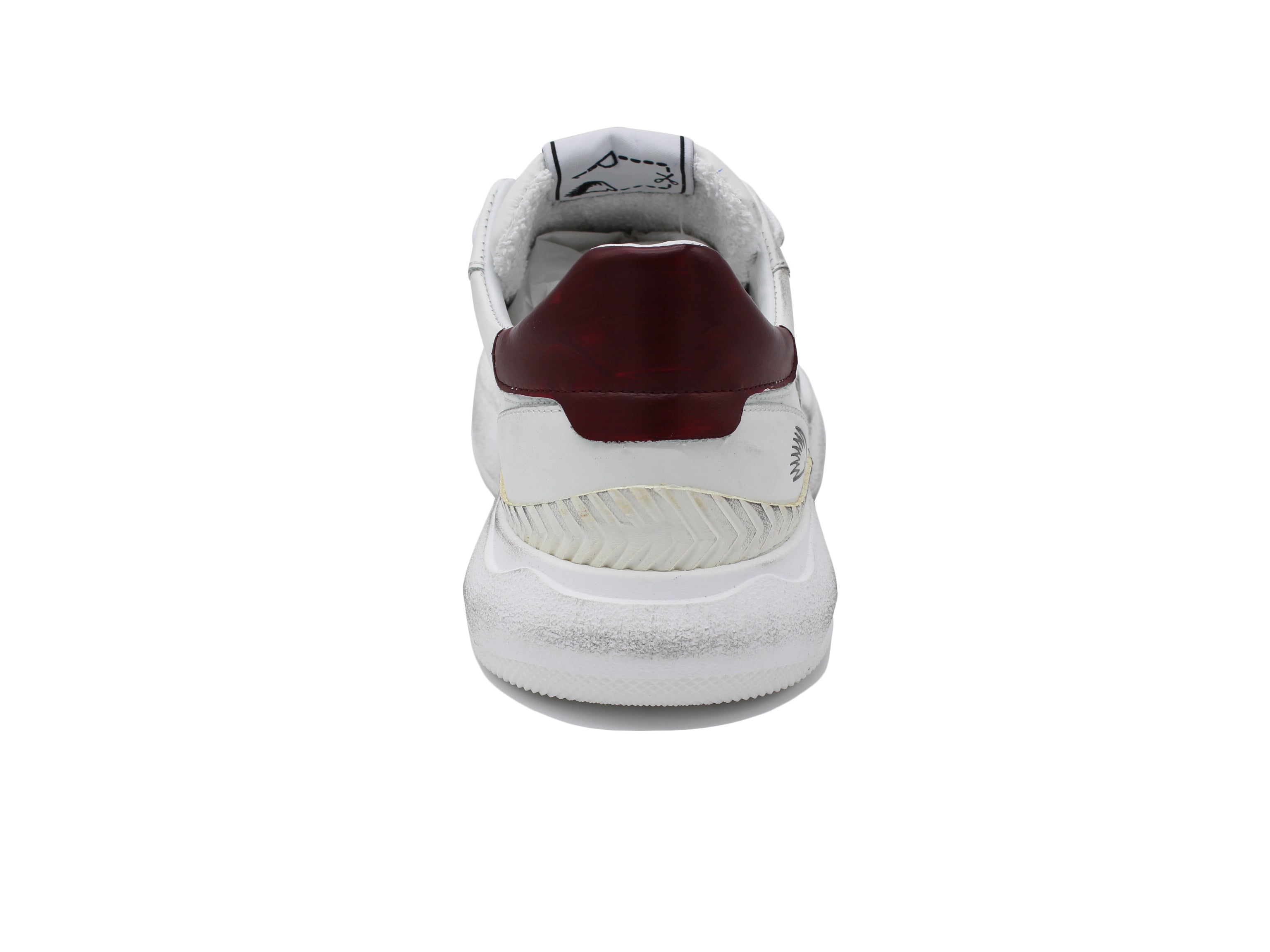 Sneaker S107 Bianco-Bordeaux