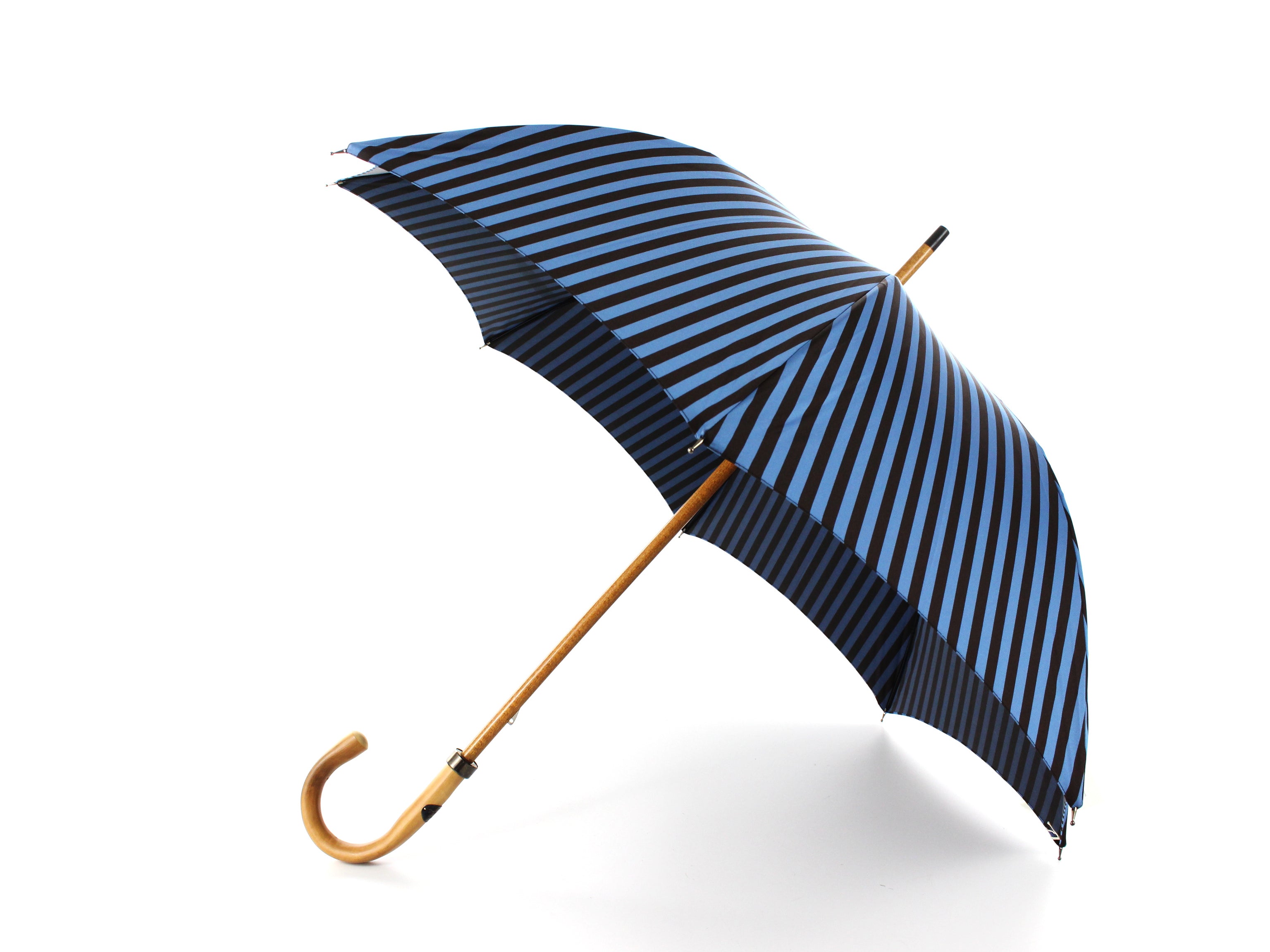 Large blue / brown umbrella